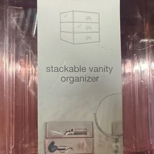 Pink Stackable Vanity Organizer Drawer Unit